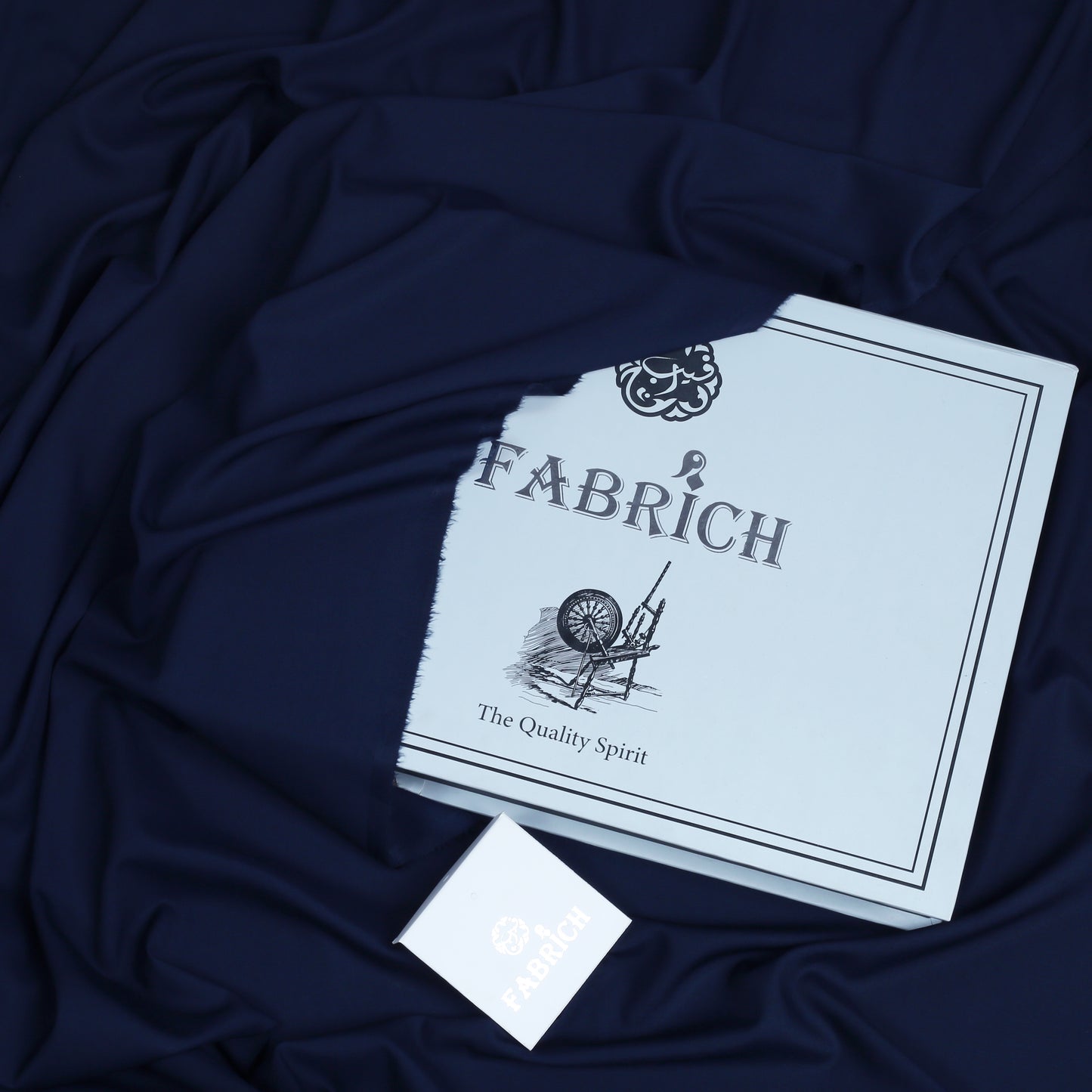 Men Cross Stitch Embroidered Wash-N-Wear - Navy