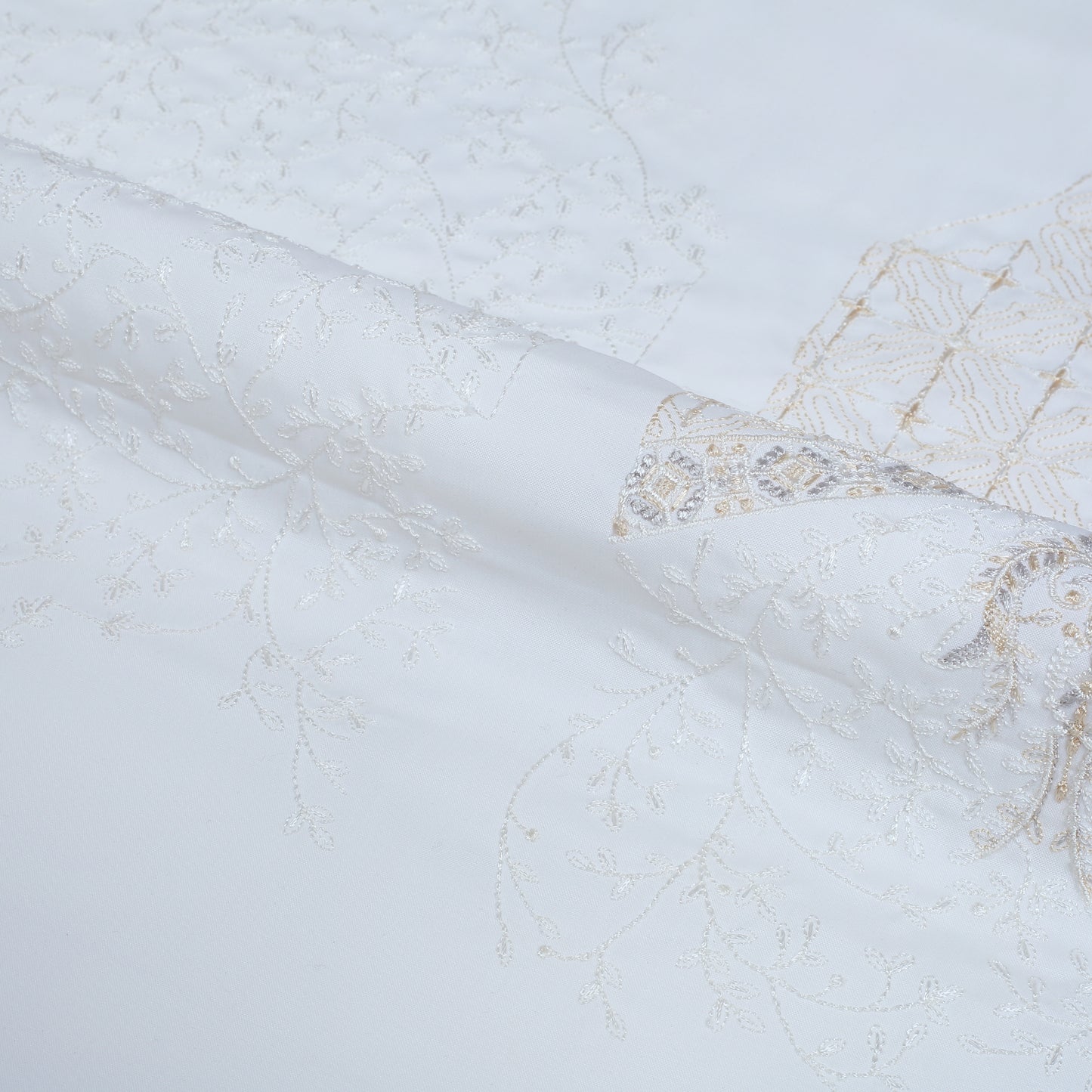 Off-White Embroidered Kameez Shalwar for Men