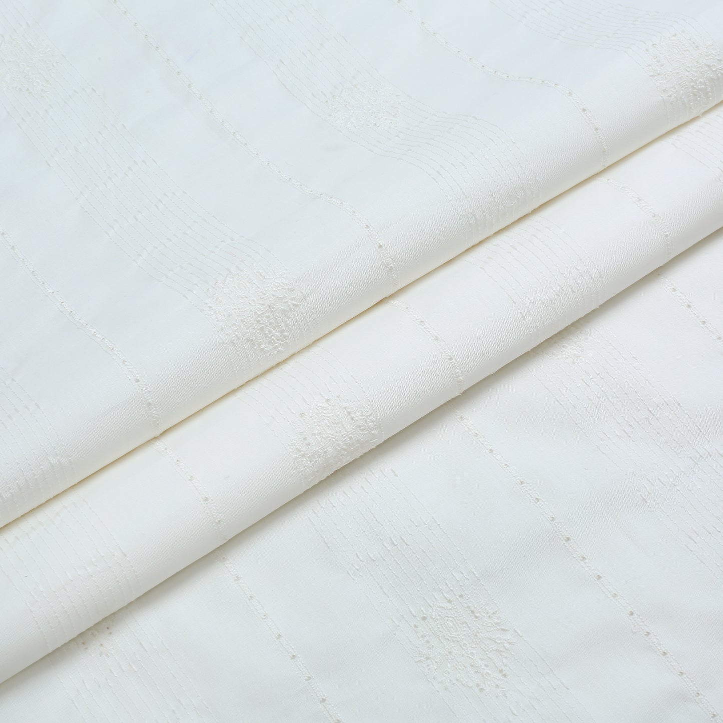 Men Unstitch Front Allover Cotton-Thread - off-White