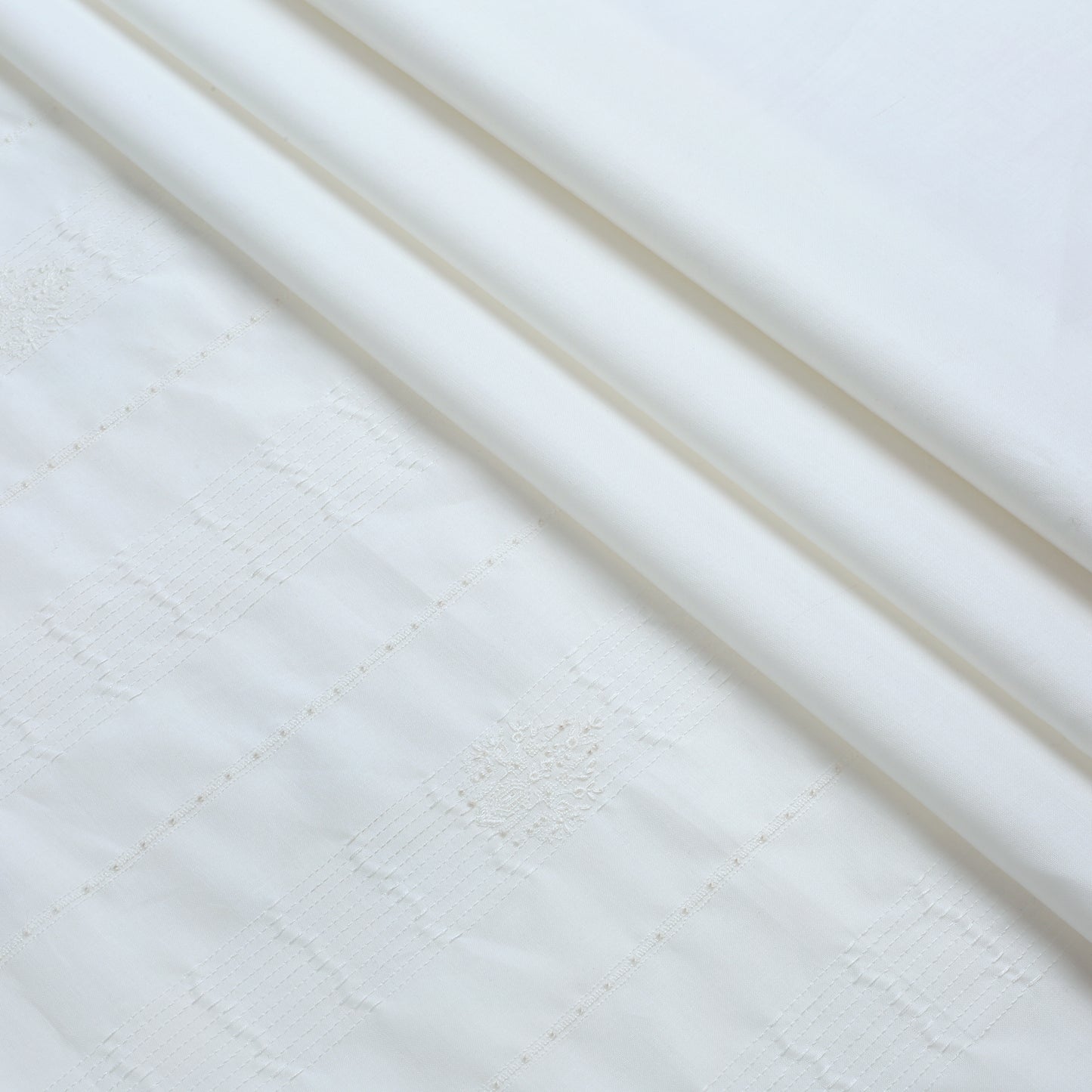 Men Unstitch Front Allover Cotton-Thread - off-White