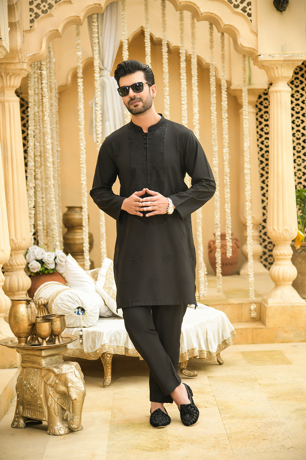 Black kameez discount shalwar mens