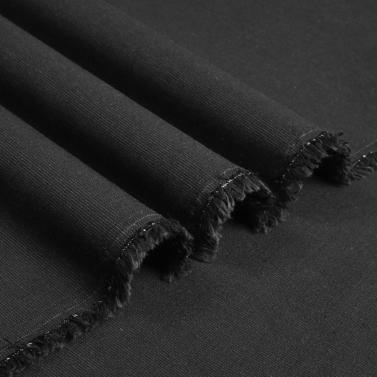 Black Signature Melange Cotton | Unstitched Fabric For Men