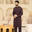 Men Unstitch Multi-Embroiderd Bann/Placket & Cuff Strip Kameez Shalwar With Signature Pattern And Design - Maroon Oak