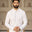 Men Embroidered Unstitch Kameez Shalwar With Fully Front Allover Neckline & Motif Spray Embroidered With Signature Pattern And Design - Off-White