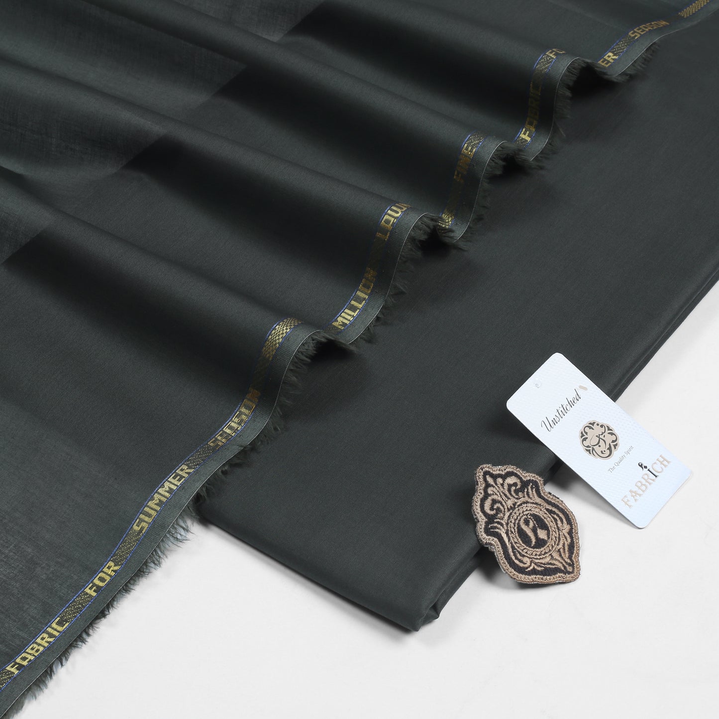 1 Million Cotton Lawn Unstitch Fabric - Olive