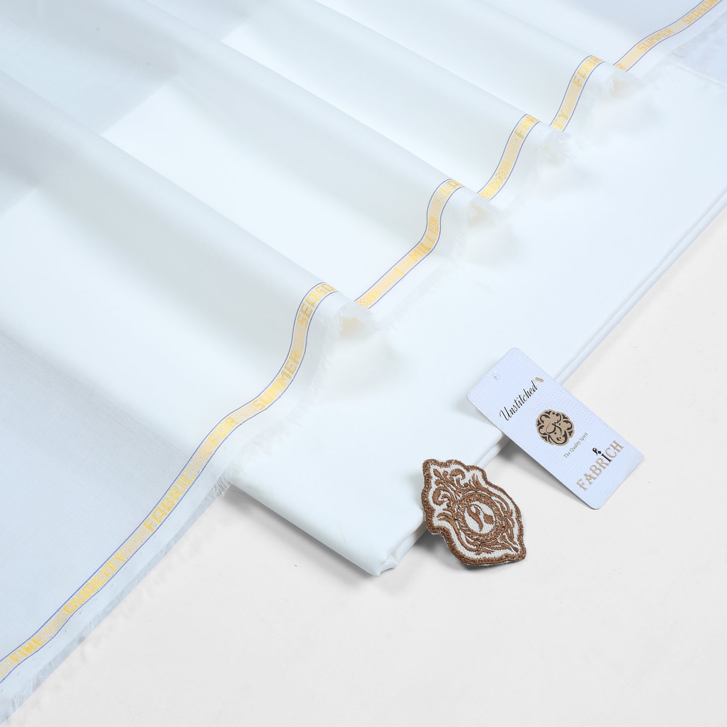 1 Million Cotton Lawn Unstitch Fabric - Offwhite