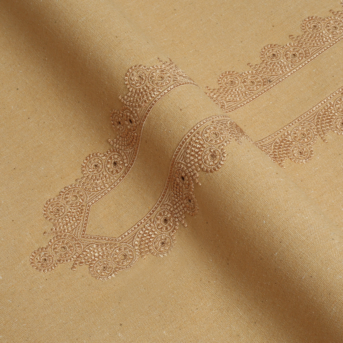 Flax Embroidered With Cutwork Needle Work Kameez Shalwar | Wasaya Khaddar Unstitched Fabric For Men