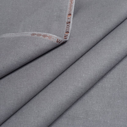 Grey Embroidered With Cutwork Needle Work Kameez Shalwar | Wasaya Khaddar Unstitched Fabric For Men