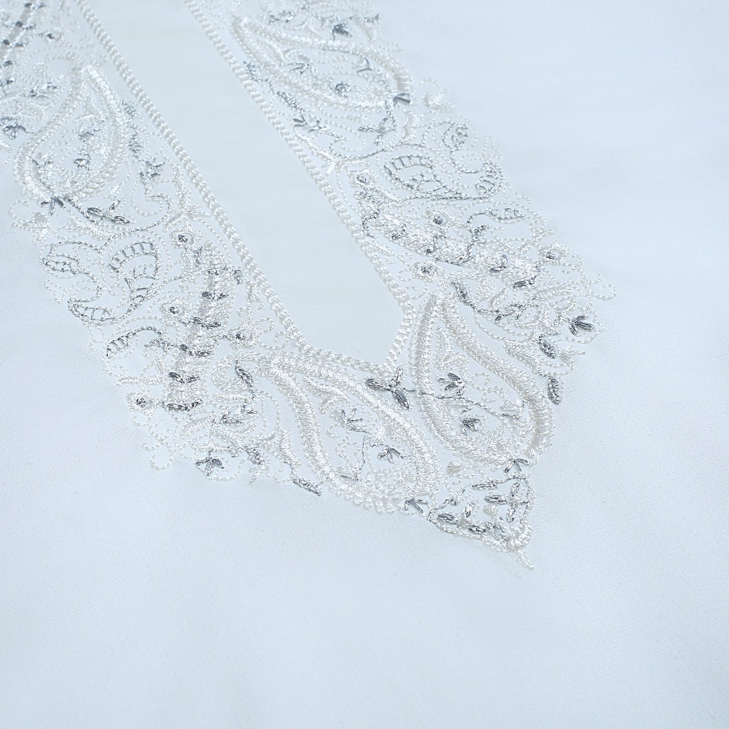 Blended  Embroidered Kameez Shalwar with Bann-Neckline | Premium Unstitched Fabric