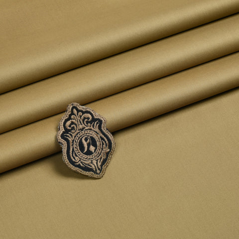 Men Unstitch 100% Soft Cotton Kameez Shalwar - Mustard