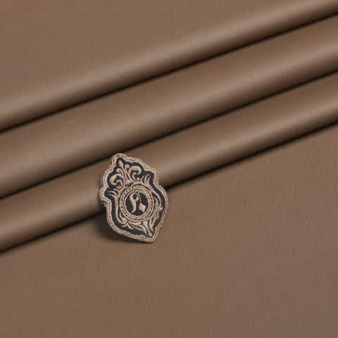 Men Unstitch 100% Soft Cotton Kameez Shalwar - Caramel