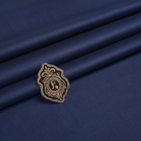 Men Unstitch 100% Soft Cotton Kameez Shalwar - Navy