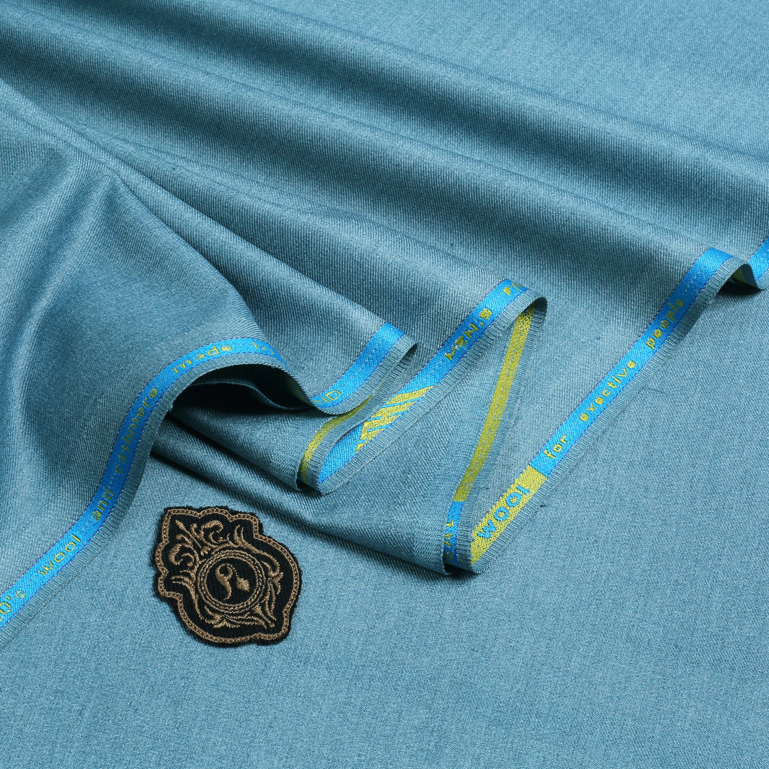 Men Unstitch Poly-Wool Blend Kameez Shalwar Aero-Blue