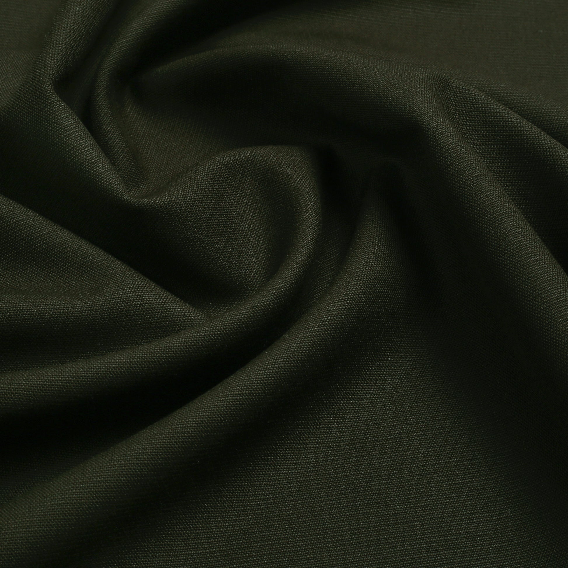 Men Olive Unstitch Textured Poly Blend Kurta