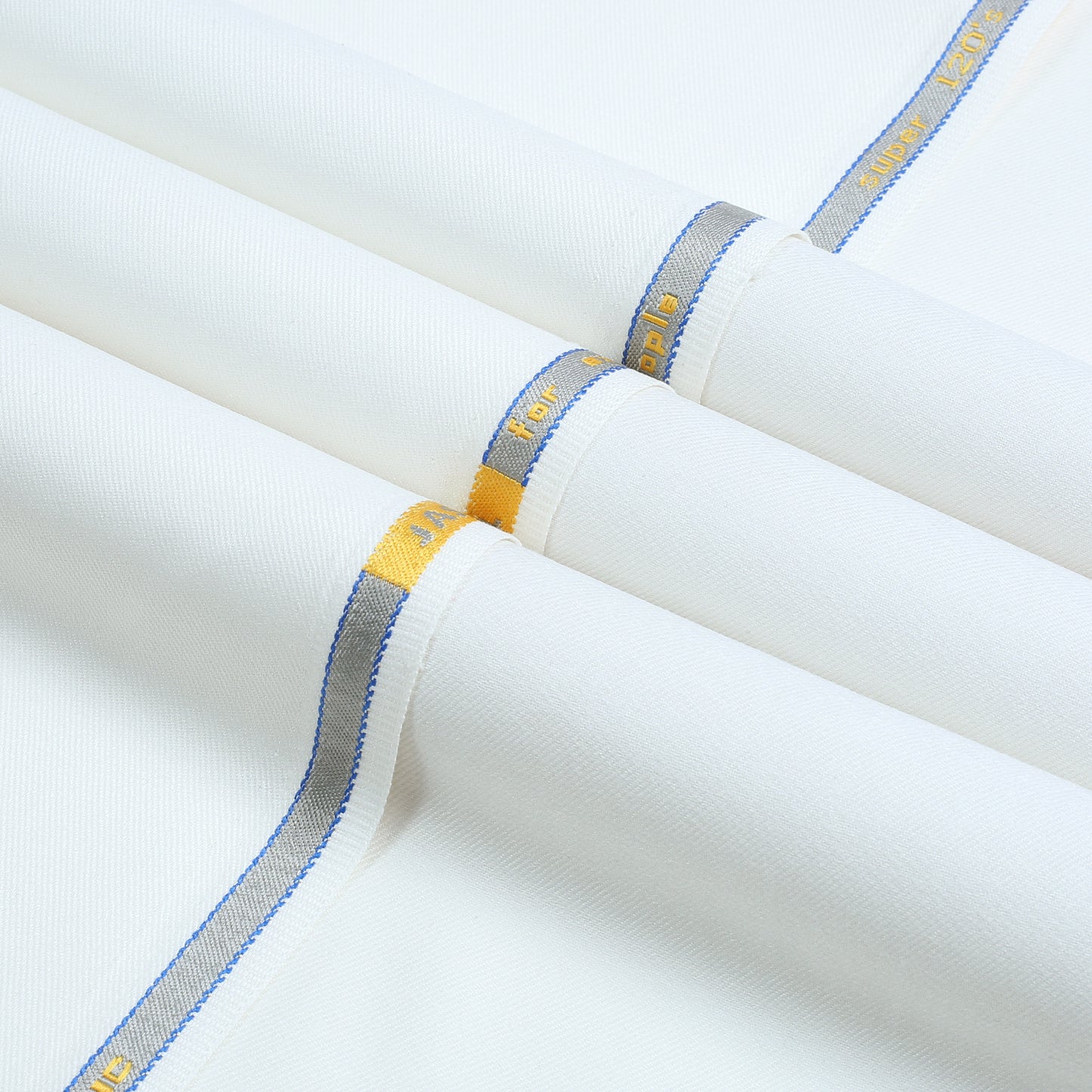 Men Unstitch Poly-Wool Blend Kameez Shalwar Off-White