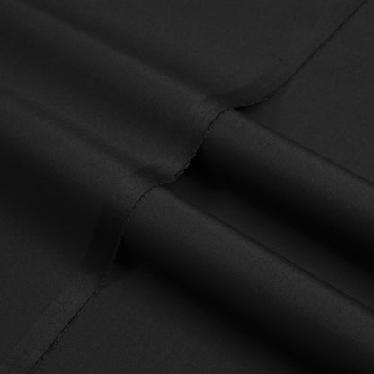 Black Unstitch Cross-Print Stitch Effect Embroidered Neckline for Men