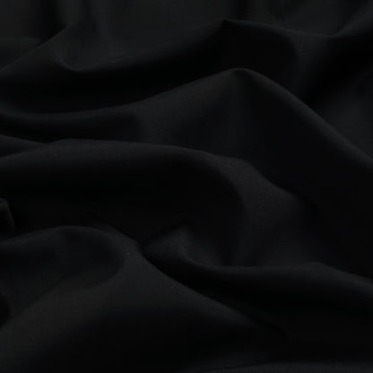 Black Unstitch Cross-Print Stitch Effect Embroidered Neckline for Men