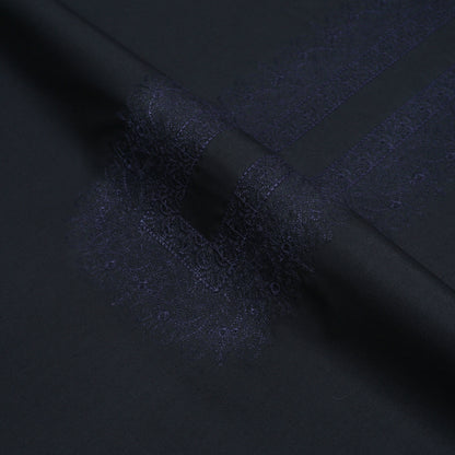 Cotton Embroidered Kameez Shalwar With Contrast Colors & Signature Pattern Design - Black