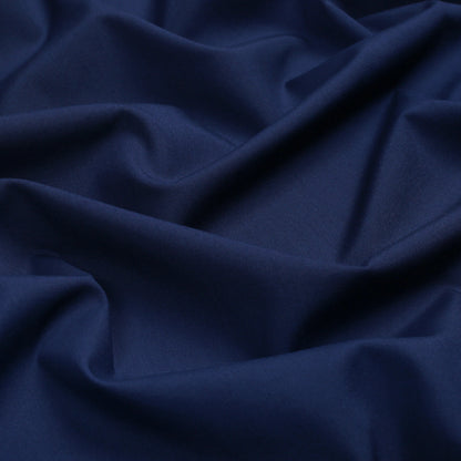 Men Unstitch Tarkashi Effect Embroidered Neckline Kameez Shalwar With Contrast Colors & Signature Pattern Embroidery Design - Navy