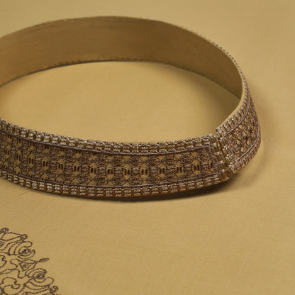 Men Unstitch Multi-Colored Embroidered Bann & Neckline Kameez Shalwar With Signature Pattern Embroidery Design - Mustard