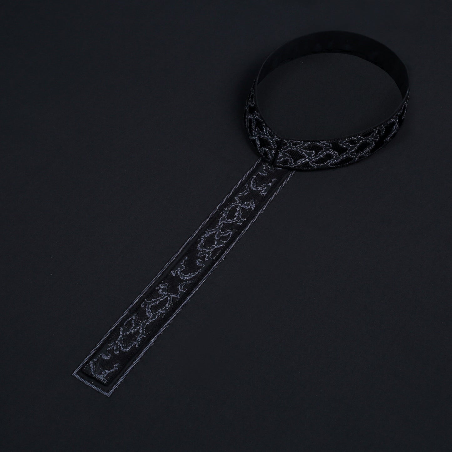 Men Unstitch Multi-Colored Scale Effect Embroidered Bann/Placket With Neckline Kameez Shalwar With Signature Pattern Embroidery Design - Black