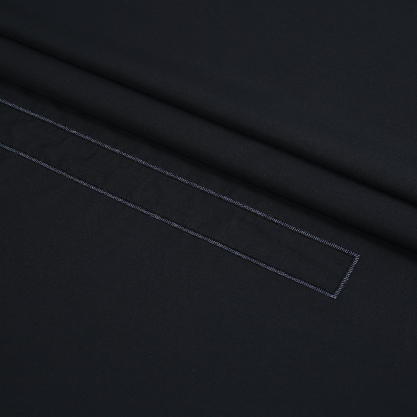 Men Unstitch Multi-Colored Scale Effect Embroidered Bann/Placket With Neckline Kameez Shalwar With Signature Pattern Embroidery Design - Black