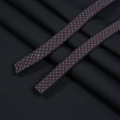 Men Unstitch Multi-Colored Embroidered Bann/Placket With Self-Thread Neckline Kameez Shalwar With Signature Pattern Embroidery Design - Black