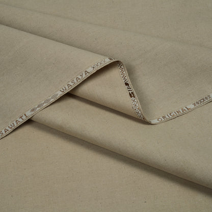 Men Unstitch Embroidered Khaddar Cutwork Neckline - Fawn