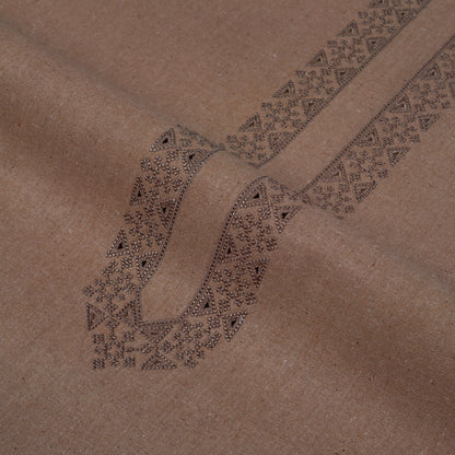 Men Unstitch Embroidered Khaddar Kameez Shalwar - Melon