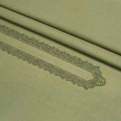 Men Unstitch Embroidered Khaddar Cutwork - Sage