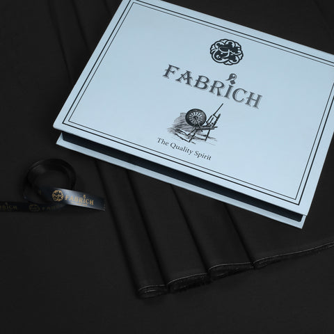 Men Unstitch 100% Swiss Fine Cotton Kameez Shalwar - Black