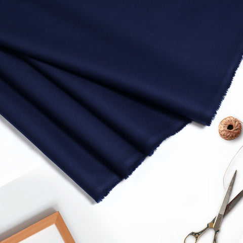 Men Unstitch 100% Swiss Fine Cotton Kameez Shalwar - Navy