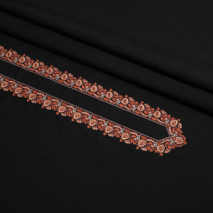 Men Unstitch Black Kashmiri Embroidered Kameez Shalwar - '25