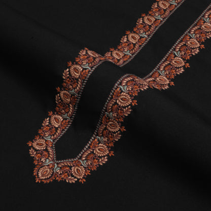 Men Unstitch Black Kashmiri Embroidered Kameez Shalwar - '25
