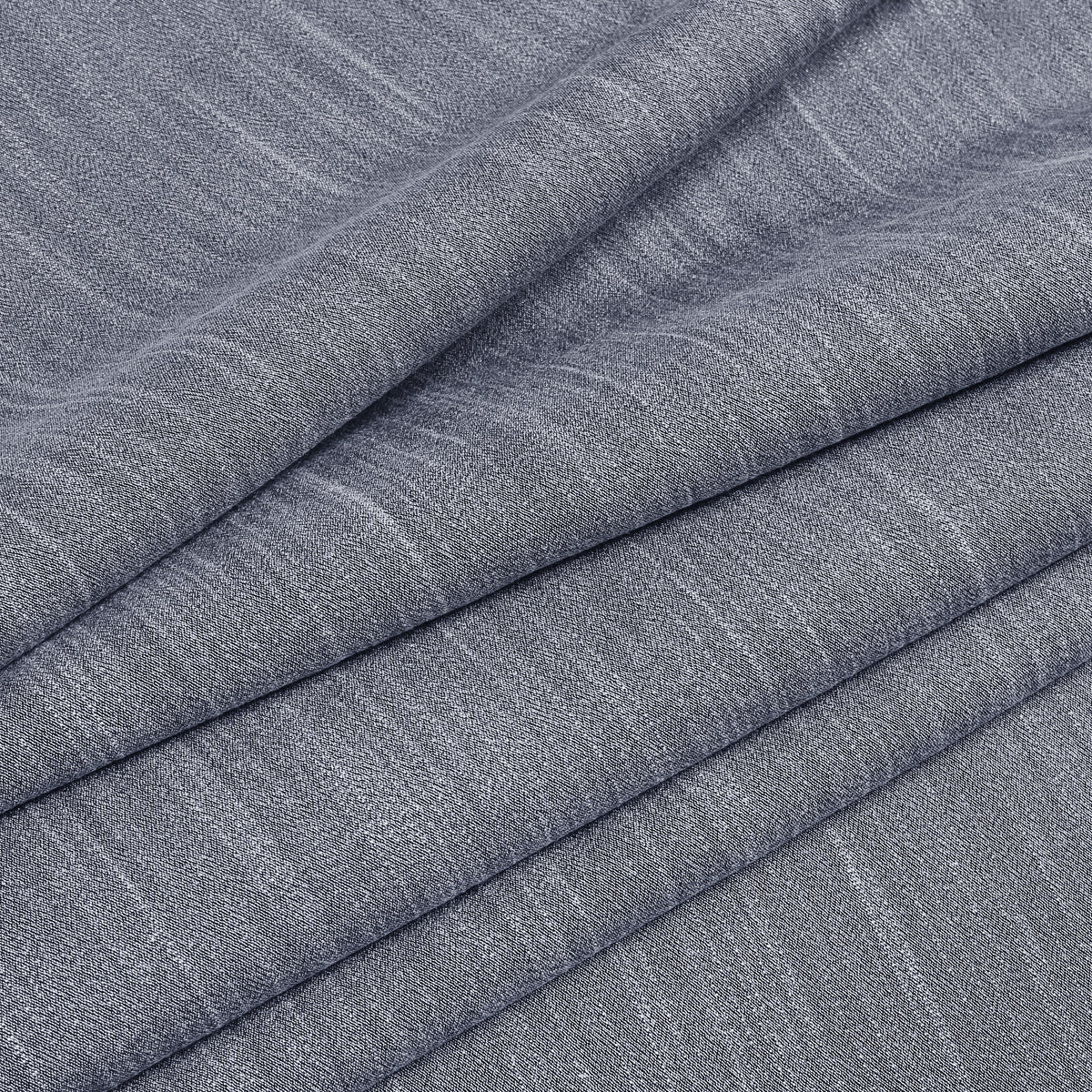 Silver Signature Melange Cotton | Unstitched Fabric For Men