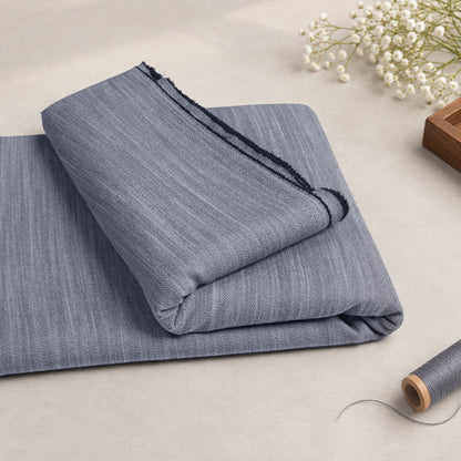 Silver Signature Melange Cotton | Unstitched Fabric For Men