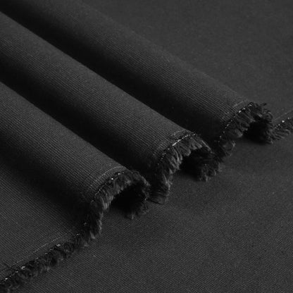 Black Signature Melange Cotton | Unstitched Fabric For Men