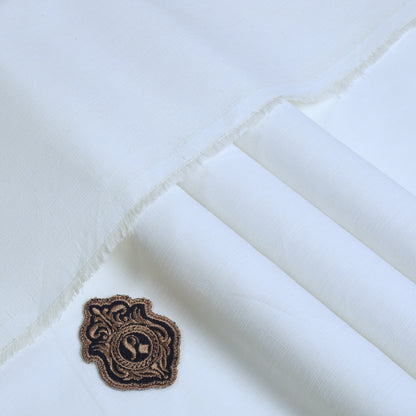 Offwhite Signature Melange Cotton | Unstitched Fabric For Men