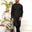 Black Allover Embroidered Kameez Shalwar - Luxury Cotton