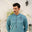 Pale-Turquoise Embroidered Kameez Shalwar - Chest & Placket Design