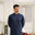 Navy Embroidered Kameez Shalwar - Sleeve & Neckline Design