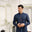 Navy Embroidered Kameez Shalwar - Sleeve & Neckline Design