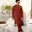 Merlot Embroidered Kameez Shalwar - Allover Front Design