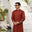 Merlot Embroidered Kameez Shalwar - Allover Front Design