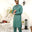 Pine Green Embroidered Kameez Shalwar - Chest & Placket Design