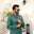 Pine Green Embroidered Kameez Shalwar - Chest & Placket Design