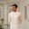 Men Off-White Embroidered Kameez Shalwar - Cotton-Thread Cutwork Design