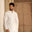 Off-White Embroidered Kameez Shalwar - Luxury Soft Fine Cotton