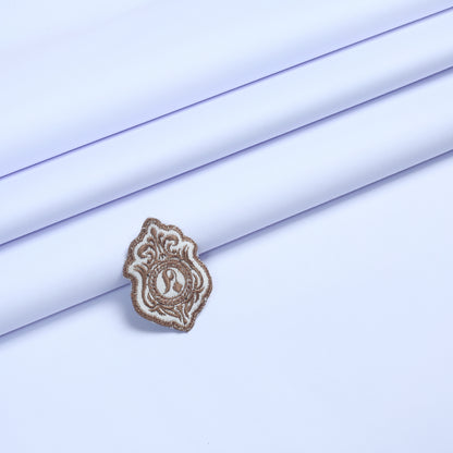 Mizaaj Latha Unstitch Fabric - White