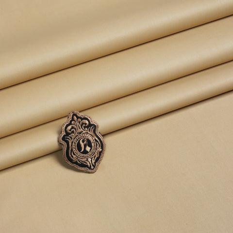 Mizaaj Latha Unstitch Fabric - Wheat/Orange